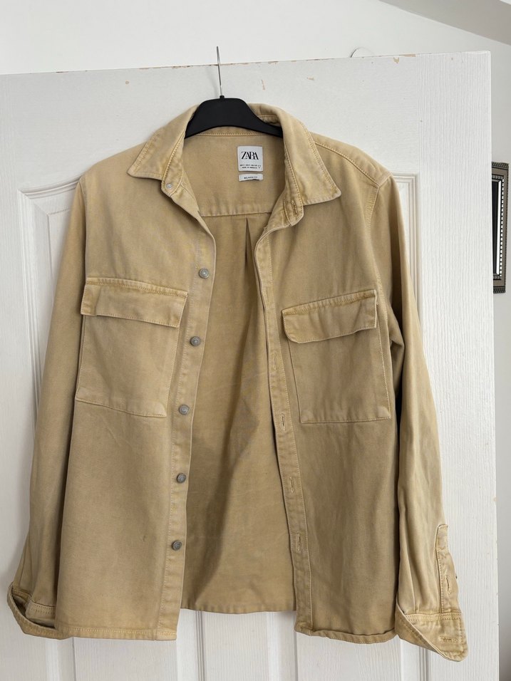 Bej Düğmeli erkek Keten Ceket - Görsel 4