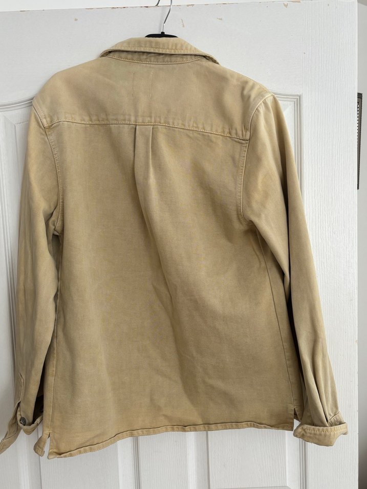 Bej Düğmeli erkek Keten Ceket - Görsel 3