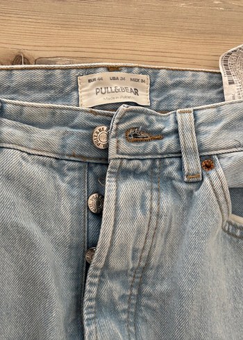 PULL&BEAR Düğmeli Loose Fit erkek Denim Pantolon