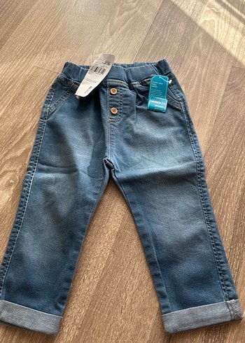 Mavi Gri Düğmeli Erkek Kot Pantolon
