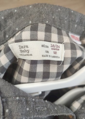 Zara Gri Puantiyeli Uzun Kollu Kız Elbisesi - Görsel 4