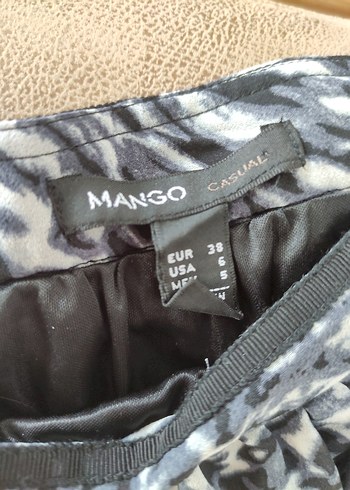 Gri  Desenli Midi Etek - Görsel 2