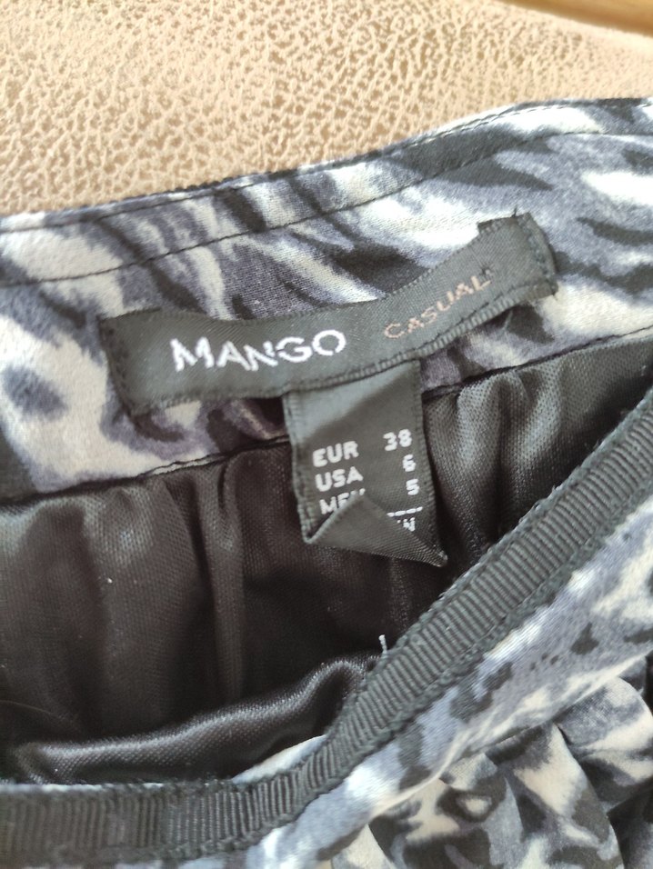 Gri  Desenli Midi Etek - Görsel 2