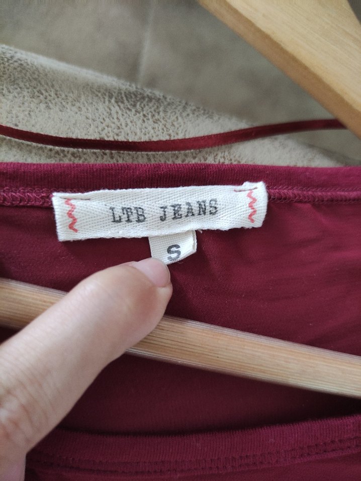 LTB transparan bordo bluz - Görsel 3