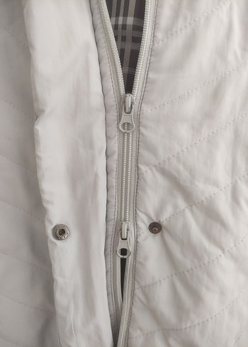 Kadın Gri İnce Şişme Kaban - Görsel 4