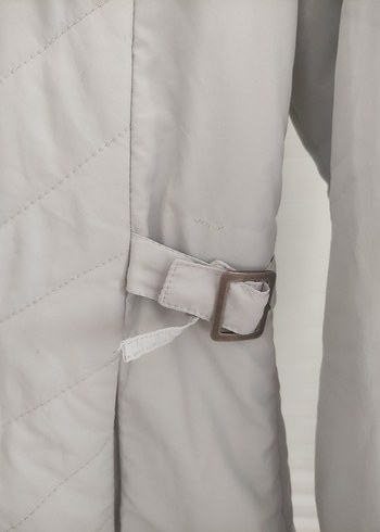 Kadın Gri İnce Şişme Kaban - Görsel 6