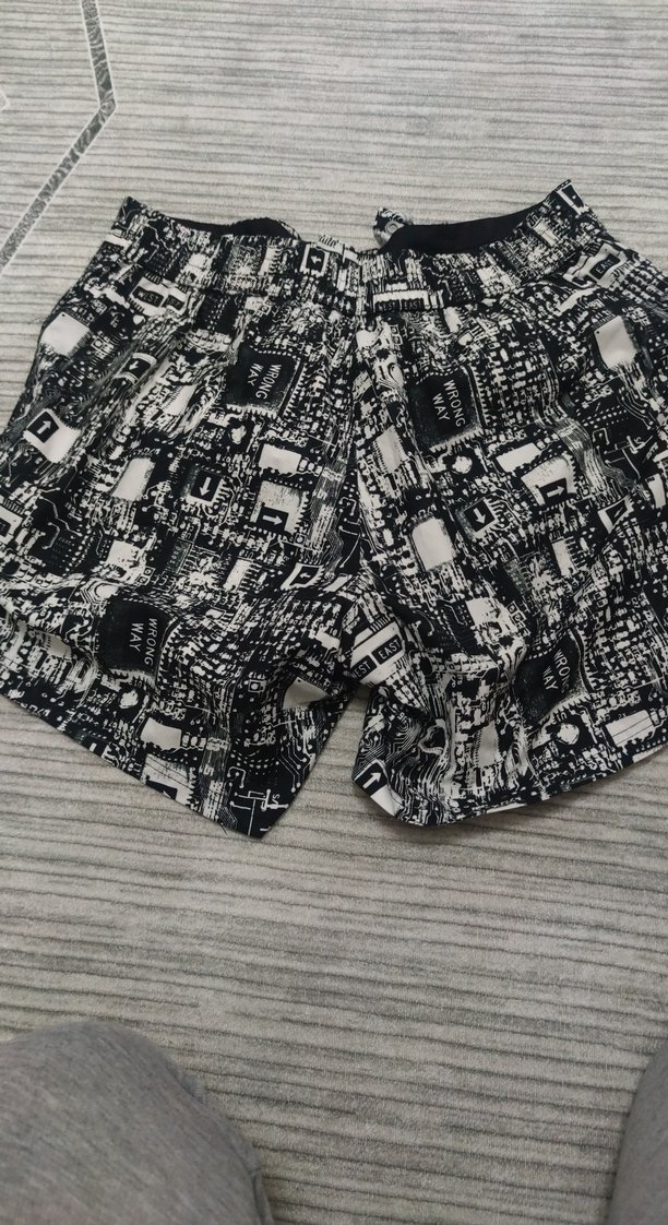 Desenli Gri erkek Deniz şortu - Görsel 3