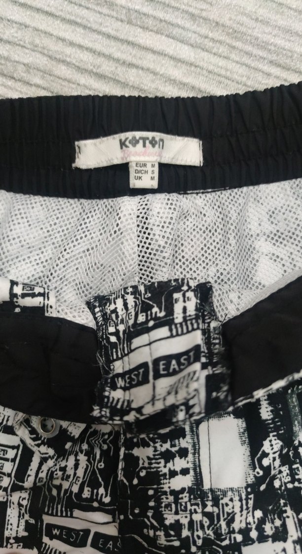 Desenli Gri erkek Deniz şortu - Görsel 2