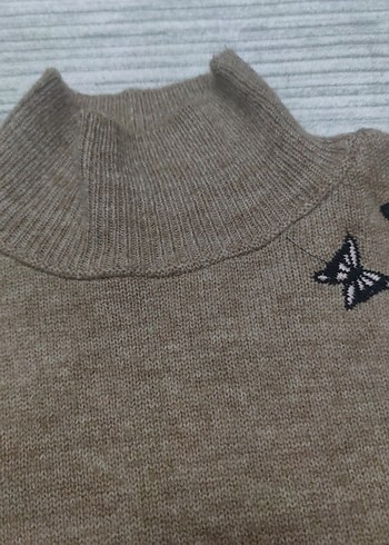 Bohem Nakışlı Boğazlı Kadın Kazak - Görsel 4