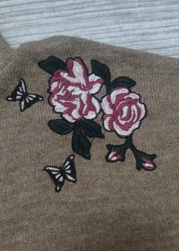 Bohem Nakışlı Boğazlı Kadın Kazak - Görsel 3