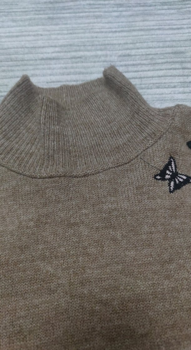 Bohem Nakışlı Boğazlı Kadın Kazak - Görsel 4