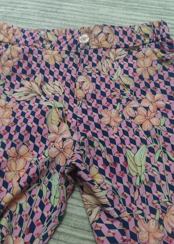 Pastel Renkli Kadın Piliseli Kumaş Pantolon - Görsel 2