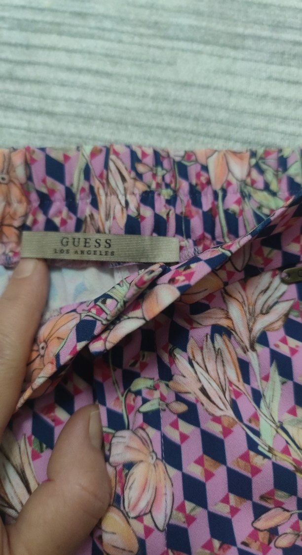 Pastel Renkli Kadın Piliseli Kumaş Pantolon - Görsel 5