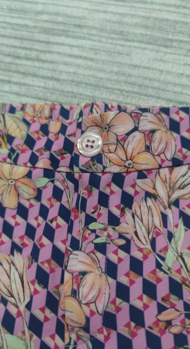 Pastel Renkli Kadın Piliseli Kumaş Pantolon - Görsel 4