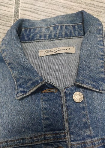 Düğmeli Mavi Kadın Denim Ceket - Görsel 2