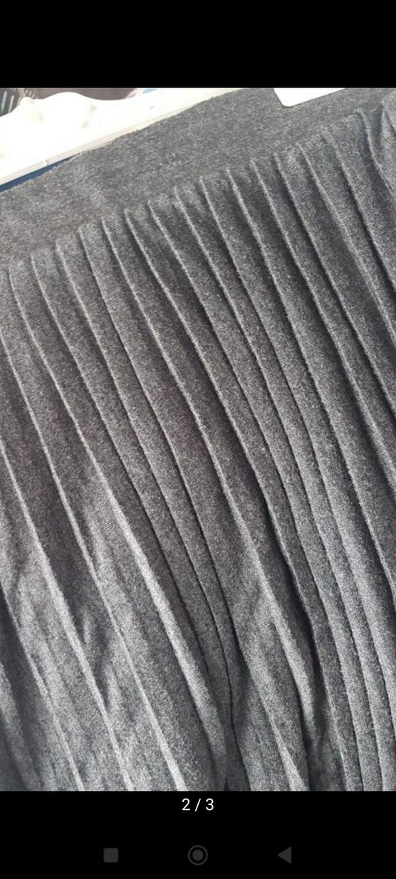 Gri Piliseli Uzun Kadın Etek - Görsel 2