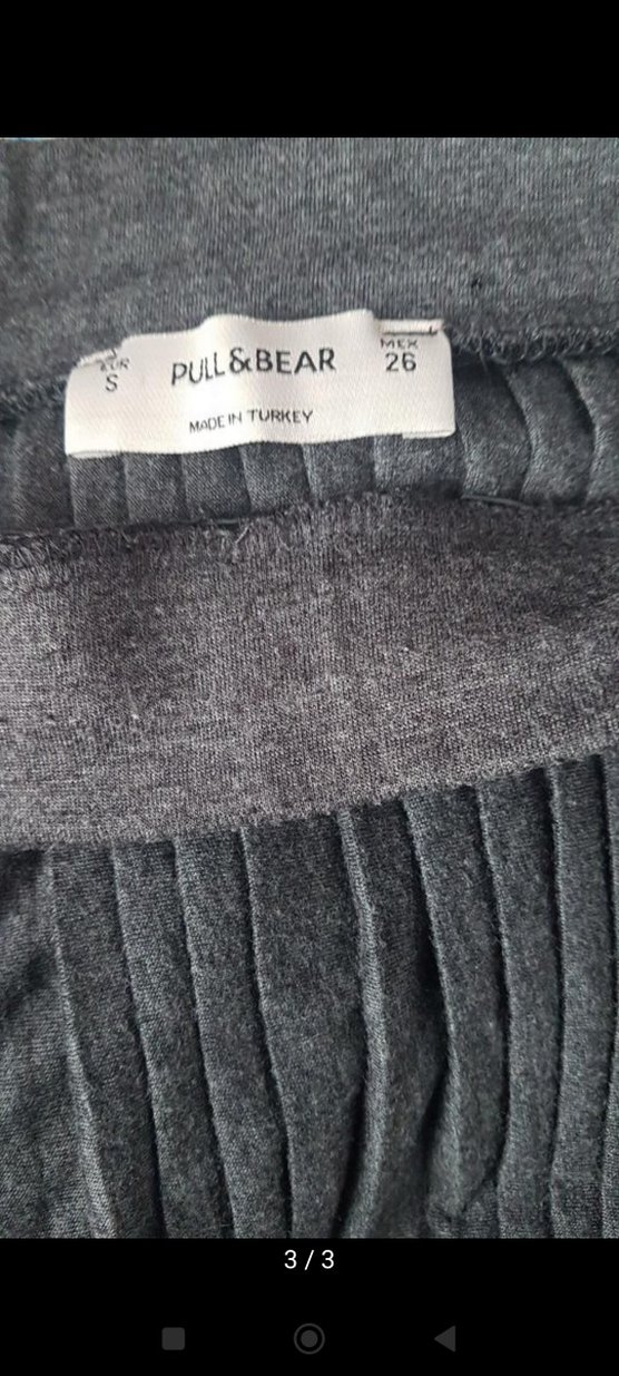 Gri Piliseli Uzun Kadın Etek - Görsel 3