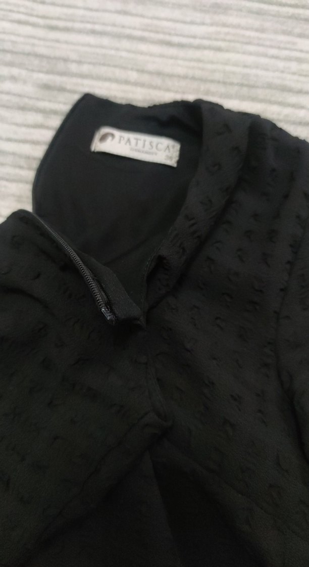 Uzun Siyah Kadın Elbise - Görsel 4