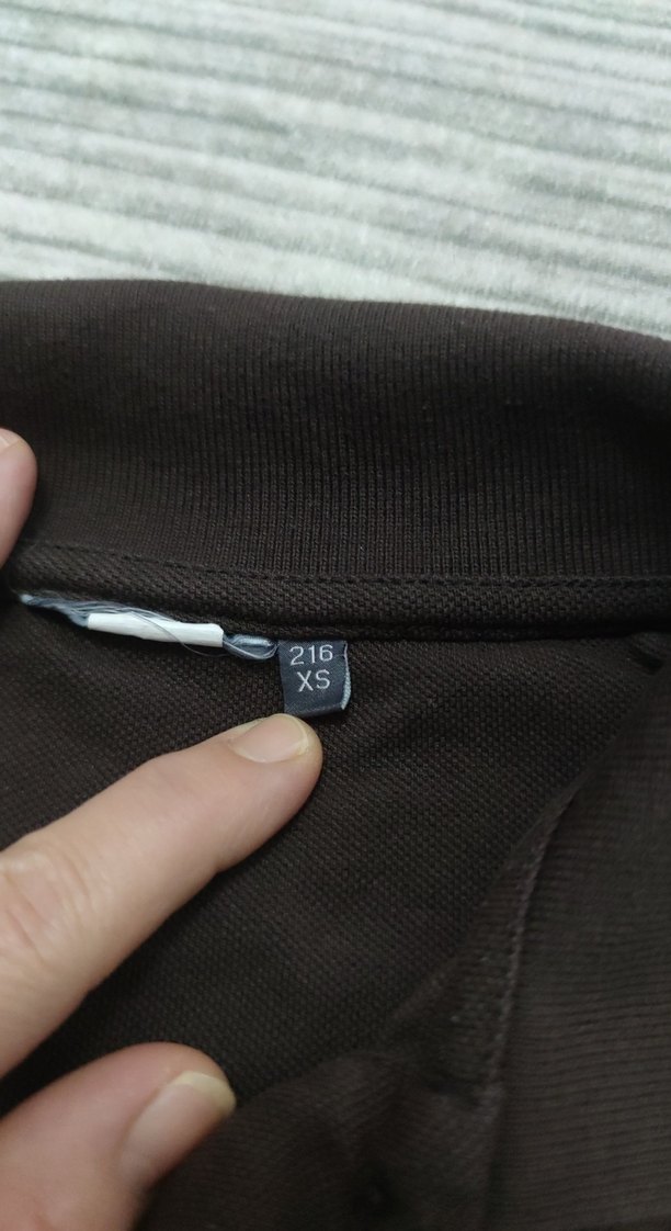 Düz kahverengi Kısa Kollu Polo Tişört - Görsel 4