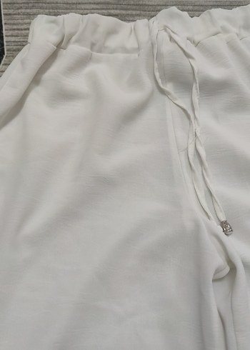 Kadın Beyaz ayrobin Rahat Pantolon - Görsel 2