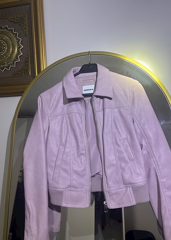 Kadın Pastel Denim Deri Ceket - Görsel 3