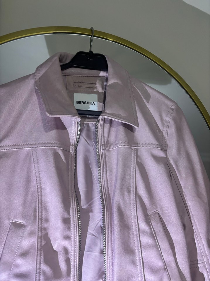 Kadın Pastel Denim Deri Ceket - Görsel 2