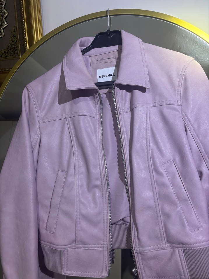 Kadın Pastel Denim Deri Ceket - Görsel 4