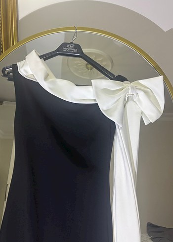 Siyah Drapeli Straplez Uzun Elbise - Görsel 5