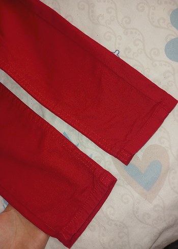 6 Yaş Beden kırmızı Renk Çocuk kırmızı pantolon