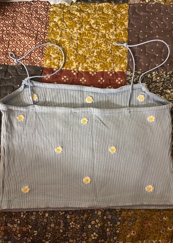 Nakışlı Buz Mavisi Mini Atlet - Görsel 4