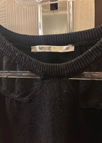 Siyah Kadın Kolsuz Salaş Triko Süveter - Görsel 4