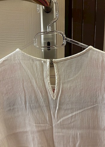 Nakışlı Beyaz Bohem Kadın Bluz - Görsel 3