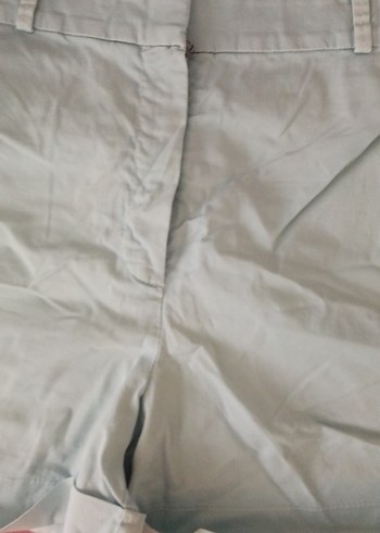 Açık mavi Keten Hamile Mini Şort - Görsel 2