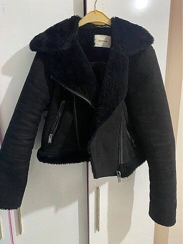 Stradivarius Kürklü Biker Ceket