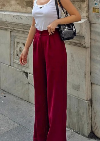s Beden Bordo Palazzo Pantolon