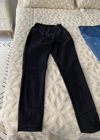 Siyah Elastik Bel Hamile Kot Pantolon - Görsel 2