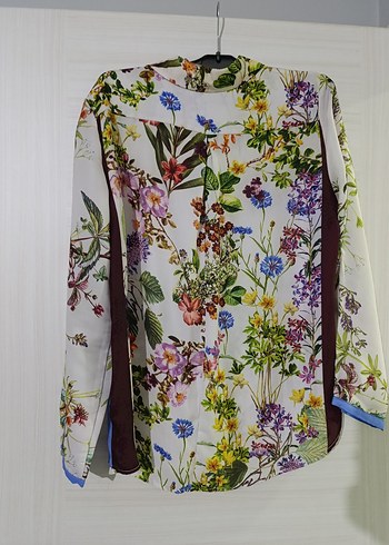 Çiçek Desenli Bohem Uzun Kollu Bluz - Görsel 2