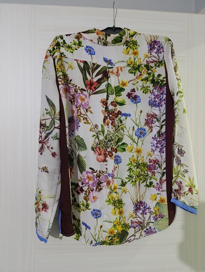 Çiçek Desenli Bohem Uzun Kollu Bluz - Görsel 2