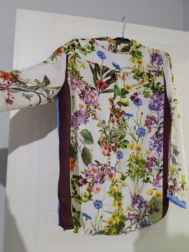Çiçek Desenli Bohem Uzun Kollu Bluz - Görsel 3