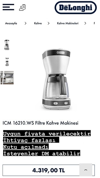 0 kutulu Delonghi