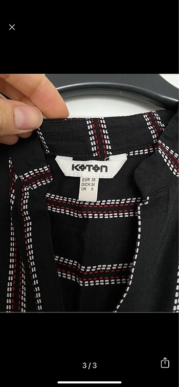 m Beden Koton cizgili bluz