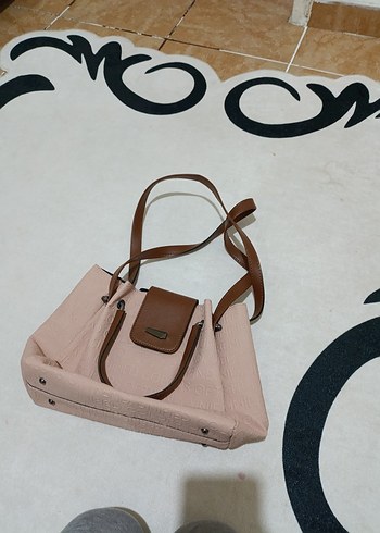 Pembe tonu Deri Kadın Omuz Çantası