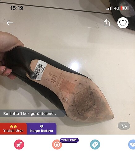 Diğer 40 numara siyah topuklu