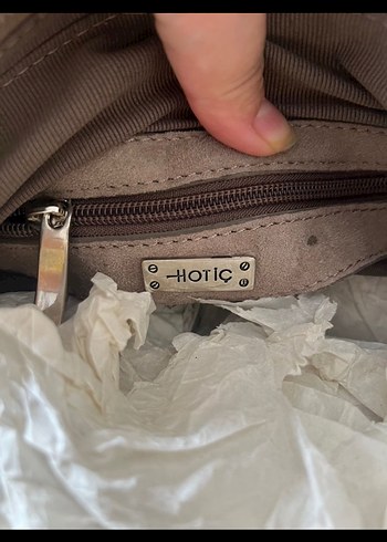 Hotiç Bej Süet Kadın Omuz Çantası - Görsel 3