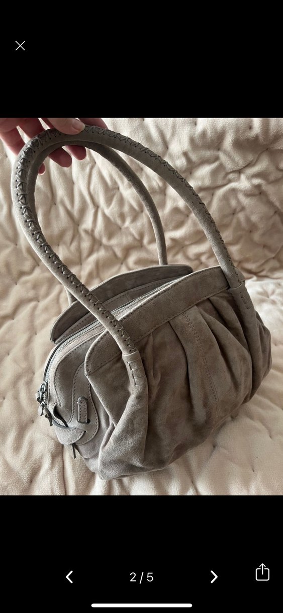 Hotiç Bej Süet Kadın Omuz Çantası - Görsel 2