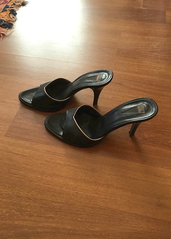 37 Beden Klasik Siyah Stiletto Topuklu Kadın Ayakkabı