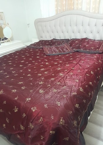 Bordo Desenli Yatak Örtüsü - Görsel 2
