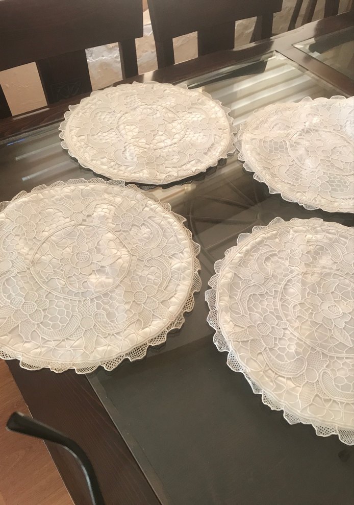 Bohem Dantel Anglez yuvarlak kırlent takımı - Görsel 2