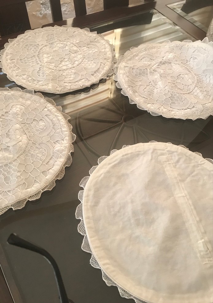 Bohem Dantel Anglez yuvarlak kırlent takımı - Görsel 4