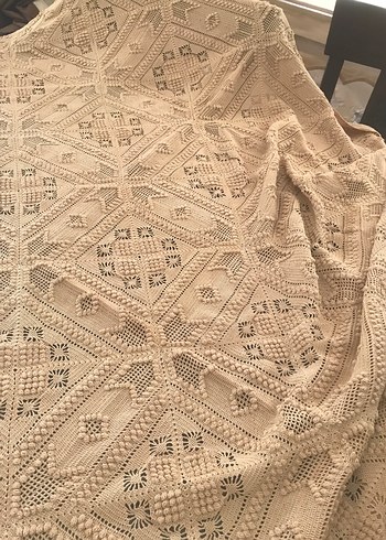 El İşi Dantel çift kişilik yatak örtüsü - Görsel 6